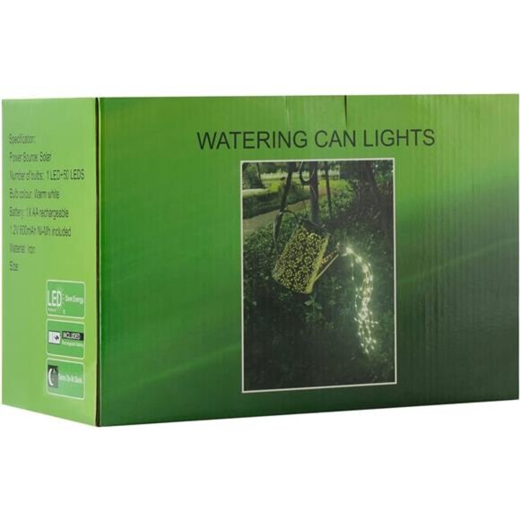 Solar Lights Outdoor Garden Decor,Large Hanging Waterproof WateringCan Landscape - Picture 7 of 8